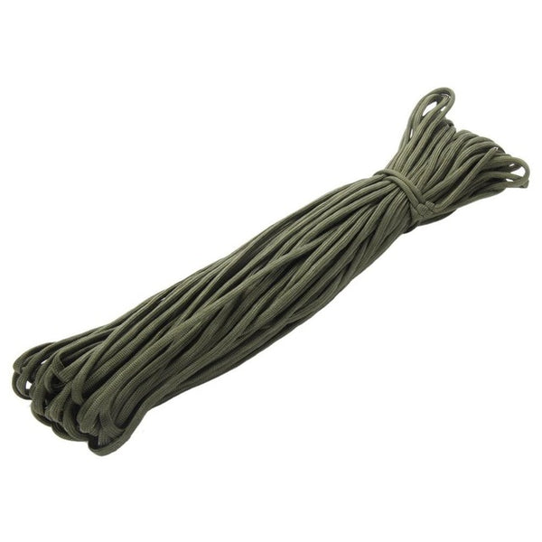 100FT 7 Cord Strand Paracord 550 Parachute Cord Lanyard Rope Mil Spec Cuerda EDC GEAR Carabiner Camping Survival Kit Equipment