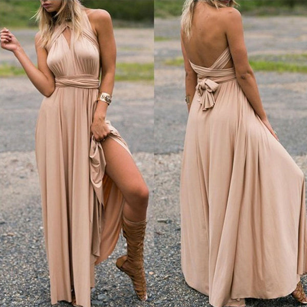 Multiway wear women maxi dress sexy bandage off shoulder long dress Bridesmaids Convertible Dress FS0210