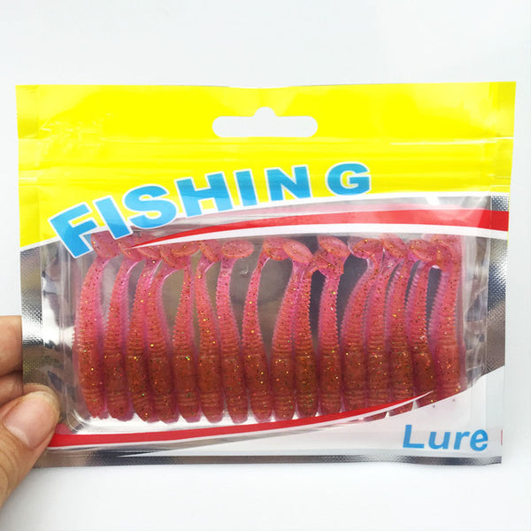 16Pcs/Lot 5cm/1g Lures Soft Bait Worms fishing lure with salt smell Hot Fishing Takcle Grub Artificial Lures YE-169