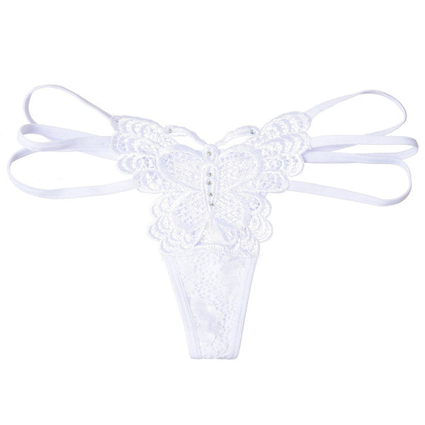 Hot Sale Sexy Cotton Women's Panties Solid Cute Butterfly Women Underwear Thongs