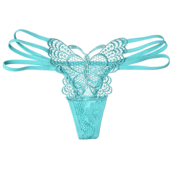 Hot Sale Sexy Cotton Women's Panties Solid Cute Butterfly Women Underwear Thongs