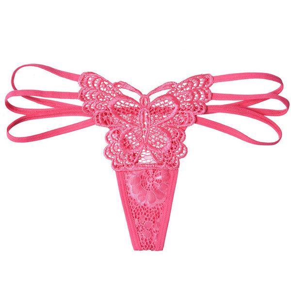 Hot Sale Sexy Cotton Women's Panties Solid Cute Butterfly Women Underwear Thongs