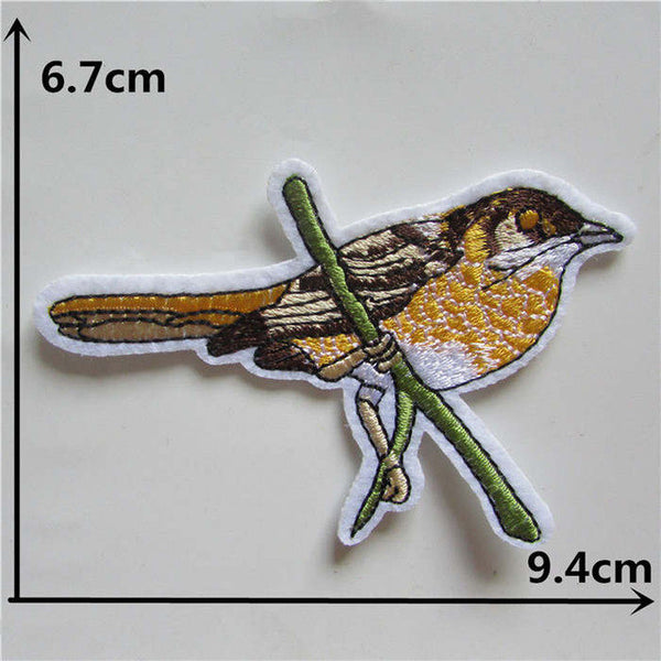 2016 year different style bird new arrive hot melt adhesive applique embroidery patches stripes DIY accessory high quality