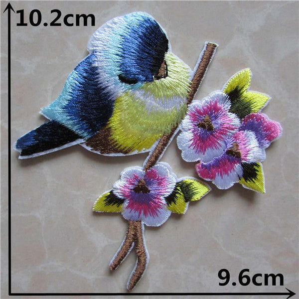 2016 year different style bird new arrive hot melt adhesive applique embroidery patches stripes DIY accessory high quality