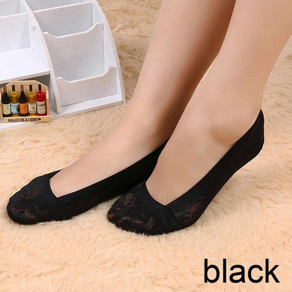 Fashion Accessories 1 PAIR Summer Women Lady Girl Floral Lace Antiskid Invisible No Show Peds Low Cut Socks