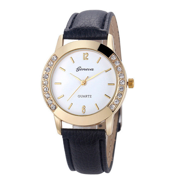 Luxury Dress Clock Female Brand Ladies Watch Diamond Analog Leather Band Quartz Wrist Watches Women Relogio Feminino