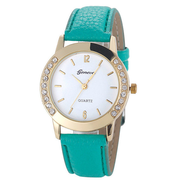 Luxury Dress Clock Female Brand Ladies Watch Diamond Analog Leather Band Quartz Wrist Watches Women Relogio Feminino