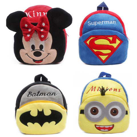 Plush Cartoon Kids School Bags For Children Girl School Backpacks For Kindergarten Baby mochila Infant School Bags Boy Backpacks