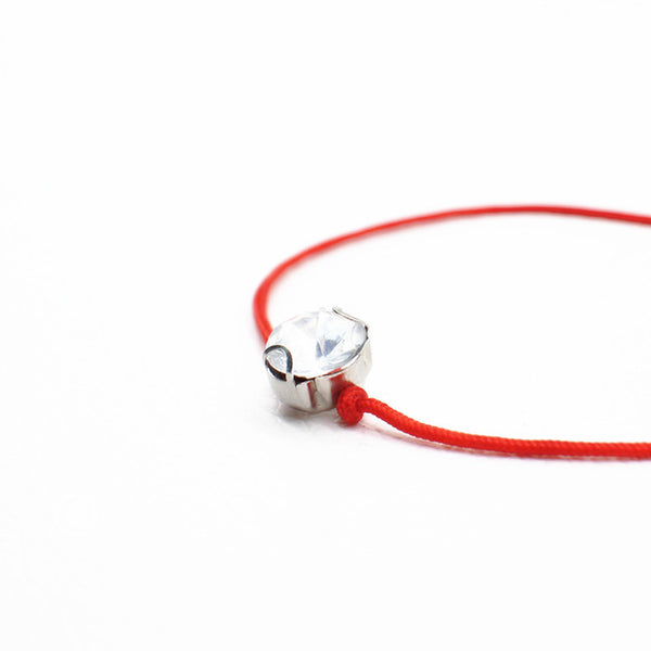 2017 simple Red Thread string Bracelet bangle Jewelry for women setting Crystal Zircon thin Bauble rope lucky Lobster Charm