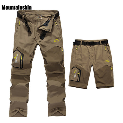 5XL Mens Summer Quick Dry Removable Pants Outdoor Brand Cloting Male Breathable Shorts Men Hiking Camping Trekking Trousers A009