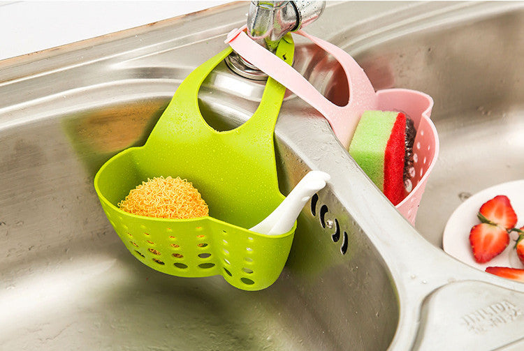 Kitchen Portable Hanging Drain Bag Basket Bath Storage Gadget Tools Sink Holder Drain shelf Kitchen Brush Sponge Sink