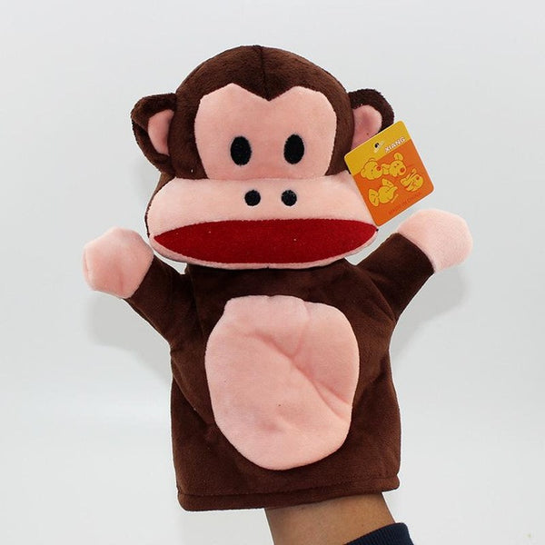 Hot Selling 24cm Child Cute Plush Cartoon Animals Hand Puppet Creative Designs Learning Aid Toys For Kid Gift For Child Birthday