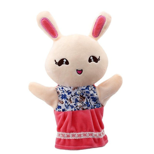 Hot Selling 24cm Child Cute Plush Cartoon Animals Hand Puppet Creative Designs Learning Aid Toys For Kid Gift For Child Birthday