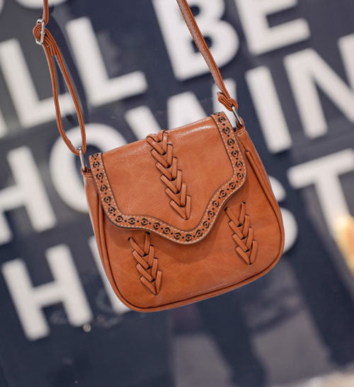 REPRCLA Newest Fashion Women Bag Weave PU Leather Handbags Crossbody Vintage Small Messenger Bags For Gift L510
