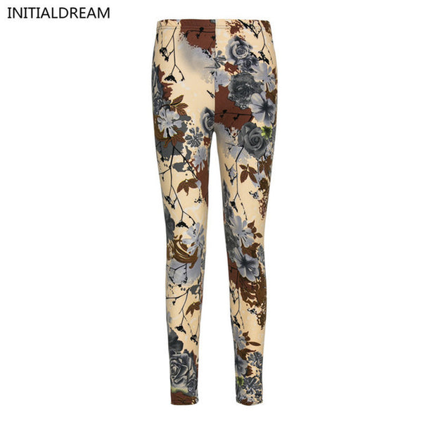 Causal  Leggings 2017 Womens Fall Fashion Floral Print Leggings Pants Disco Pants Legging Feminino Ropa Mujer Jeggings HDDK007