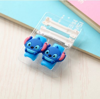 Cute Cartoon Cable Protector de cabo USB Cable Winder Cover Case For IPhone 5 5s 6 6s 7 7s plus cable Protect stitch devanadera