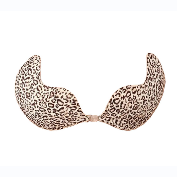 1PC Sexy Lady Silicone Invisible Bra Support Floral Dot Leopard Strapless Push Up Bra Push-Up Backless Bras Adhesive For Breasts