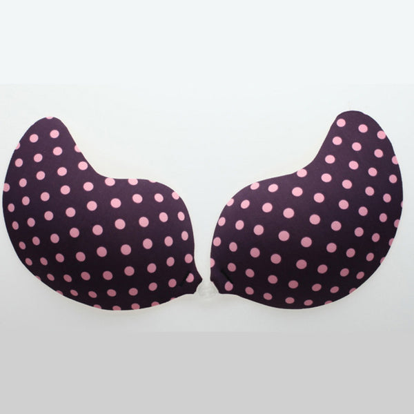 1PC Sexy Lady Silicone Invisible Bra Support Floral Dot Leopard Strapless Push Up Bra Push-Up Backless Bras Adhesive For Breasts