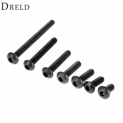 50Pcs M3 Alloy Steel Screws Hex Socket Round Head Cap Black Screw Furniture Fastener Bolt M3 * 6mm/8mm/10mm/12mm/16mm/20mm/30mm