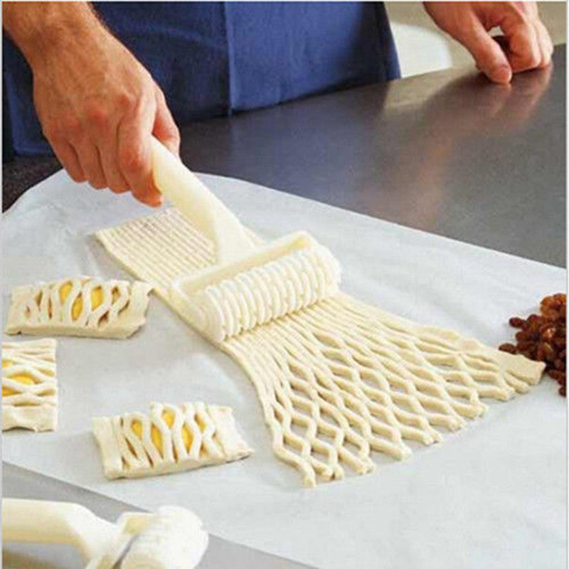 Small Size Baking Lattice Roller Pie Pizza Cutter Pastry Tools Bakeware Embossing Dough Roller Lattice Craft Kitchen Tools