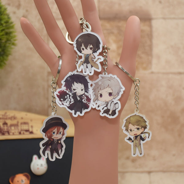 Anime Bungou Stray Dogs Atsushi Nakajima  acrylic Keychain Action Figure 6 Styles Pendant  Key Accessories WHYQ001 LTX1