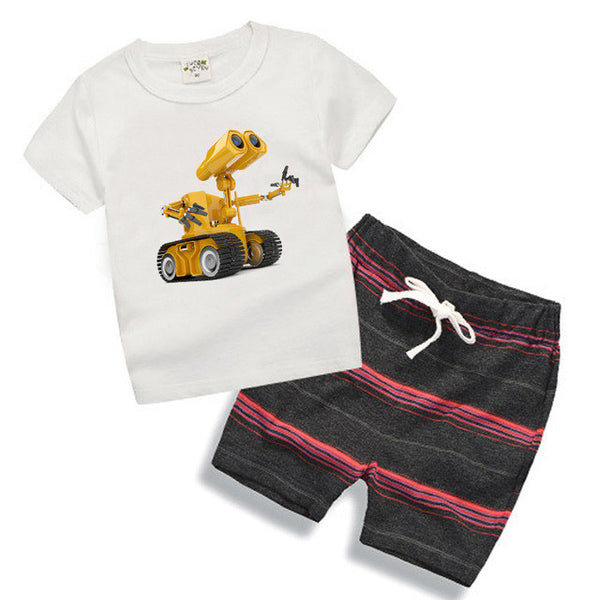 Baby Boy Clothes Summer 2017 New Fashion Kids Boys Clothes Children Toddler Boys Clothing Set T-shirt + Pants 100 % Cotton T520