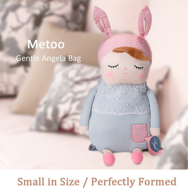 New Metoo Grey Angela Backpacks for Kids Girls Plush Adjustable Schoolbags Metoo Gray Angela Backpacks for Children 40*23cm