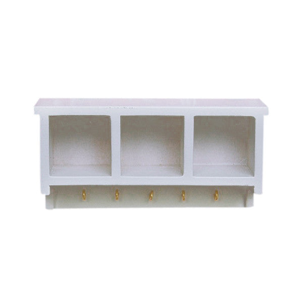 New Arrivals 1/12 Dollhouse Miniature Kitchen Wood Wall Rack White 1:12 Doll House Decoration Accessories Toys Gift for Kids