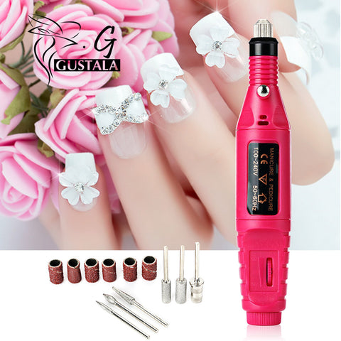 1set 6bits 20000rpm Pro Electric Manicure Machine Nail Beauty Drill Pen Pedicure File Polish Shape Tool Feet Care Product