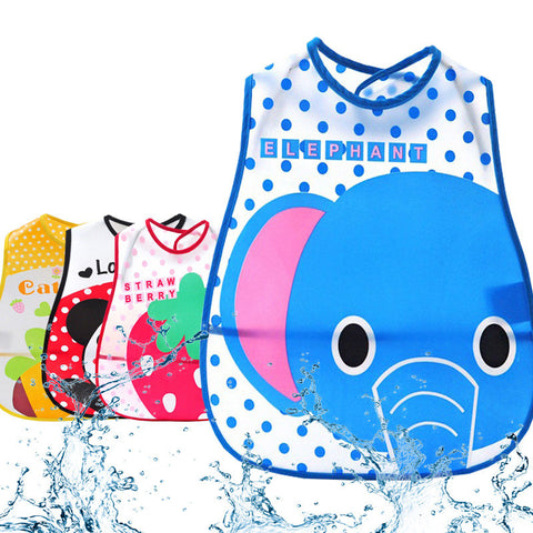 DreamShining Cartoon Baby Bibs Eva Waterproof Newborn Bandanas Feeding Baby Burp Cloths Girls Boys Saliva Towel Print Apron