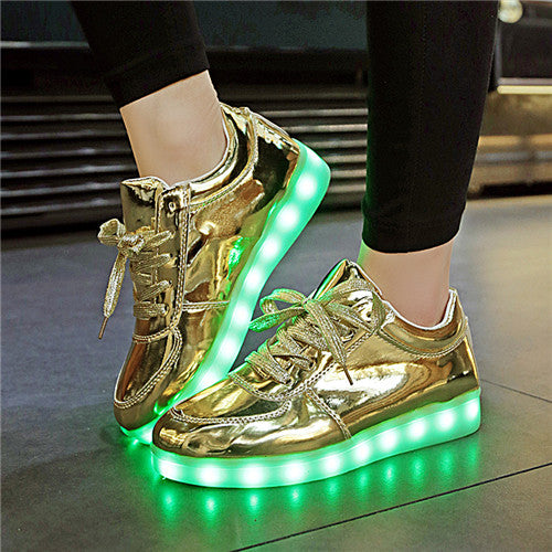 Femme luminous Led shoes Usb Charge lights up Men&Adults colorfull glowing shoe neon casual basket trainers 11 Colors Led shoes