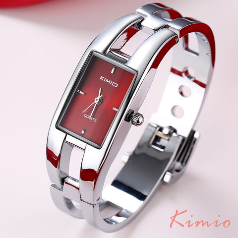 KIMIO Rectangle Hand Ring Bracelet Woman's Watch Ladies Watch Luxury Brand Dress Quartz Watch Wrist Watches For Women Clock Sale