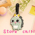 UP 10Models TOTORO , Chi's Cat Etc. - 11CM Silicone Rubber Travel Luggage Tag Holder ; Luggage Cards Label Name Cards TAG Pouch
