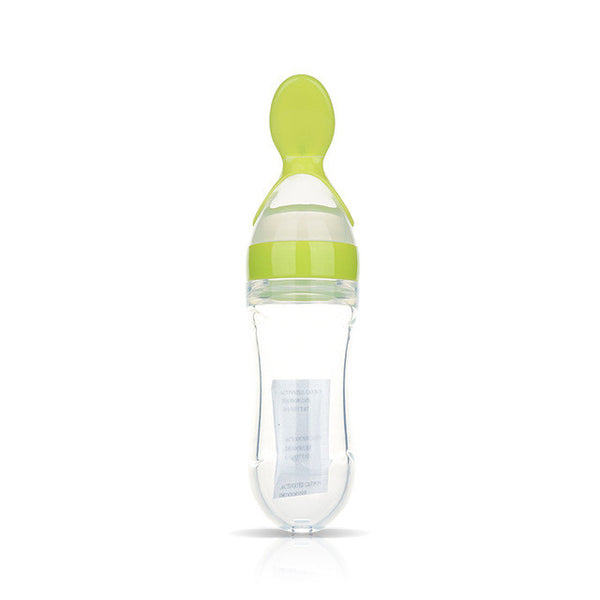 Mambobaby Safety Silicone Baby Bottle With Spoon Food Supplement Rice Cereal Bottles Squeeze Spoon Milk Feeding Bottle Cup