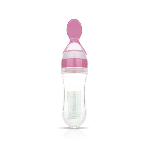 Mambobaby Safety Silicone Baby Bottle With Spoon Food Supplement Rice Cereal Bottles Squeeze Spoon Milk Feeding Bottle Cup