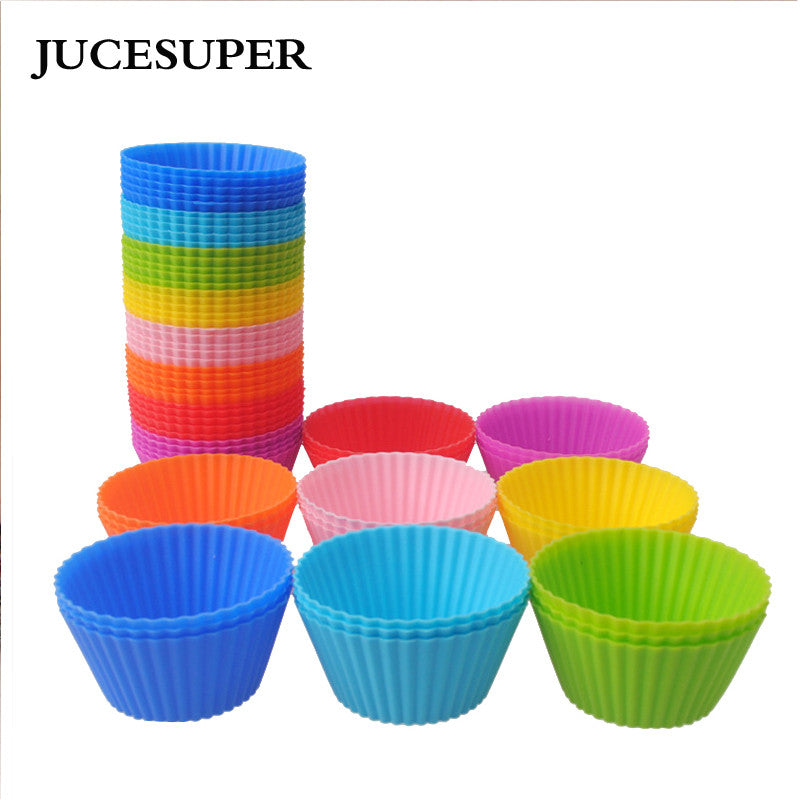 JUCESUPER 5PCS/SET Round Shape Silicone Mold Cake Decorating Tools Baking Mold Bakeware Maker Mold Kitchen Accessories