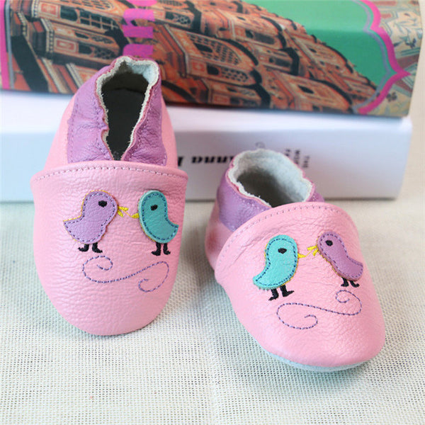 100% Genuine Cow Leather Baby Moccasins Cartoon Pattern Soft Soled Baby Boy Shoes Girl Newborn Infant Crib Shoes First Walkers