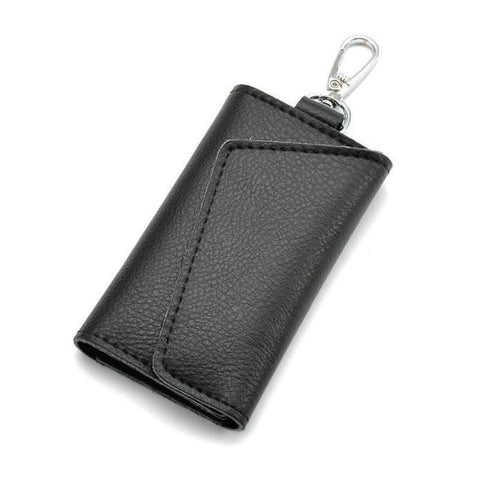 Business Card Holder Wallet 100% Genuine Leather Key Bag Unisex Solid Organizer Bag Men's Wallet Car Housekeeper Wallet QB67