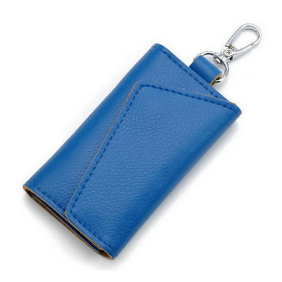 Business Card Holder Wallet 100% Genuine Leather Key Bag Unisex Solid Organizer Bag Men's Wallet Car Housekeeper Wallet QB67