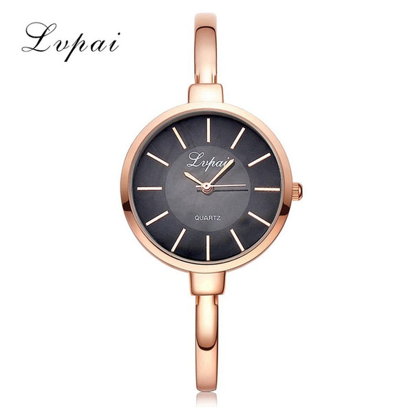 New Lvpai Fashion 2017 Luxury Rhinestone Watches Women Stainless Steel Quartz Watch For Ladies Dress Watch Gold Bracelet Clock