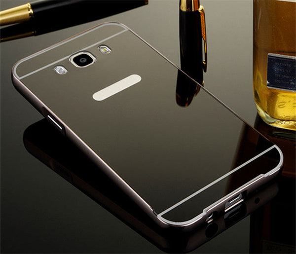 Luxury Plating Aluminum Frame+Acrylic Mirror Phone Case For Samsung Galaxy J1 mini J2 J3 J5 J7 Prime 2016 J5 J7 2017 Back Cover