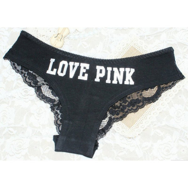 1 pcs Charming Women Lace Briefs Lady Love Sexy Pink Heart Panties Women's Low Waist Intimates Leopard Underwear