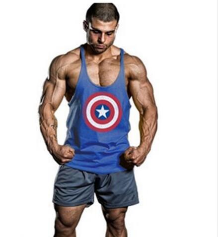 2017 NPC A fitness Bodybuilding Racerback Tank Tops Men Fitness Sleeveless Vest Cotton Singlets Gasp Muscle Shirt
