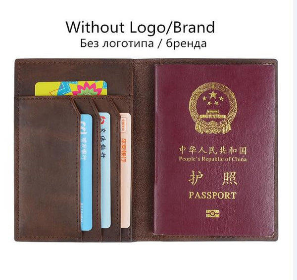 Hot Sale Men Passport Covers Solid Credit Id Card Folders Handmade Passports Holder Case Travel Accessories Passport Wallets