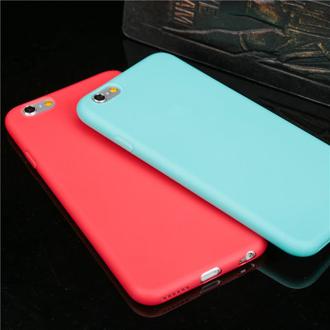 Hot sale shell Candy Colorful Ultra thin Cute Soft TPU Phone Cases for iPhone 6 6S 6Plus 6s plus 7 7plus 5 SE 5S case coque