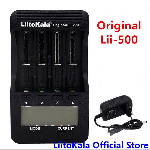 LiitoKala lii-500 LCD Display 18650 Battery Charger lii500 For 18650 17500 26650 1634014500 AA AAA Ni-MH Rechargeable Battery