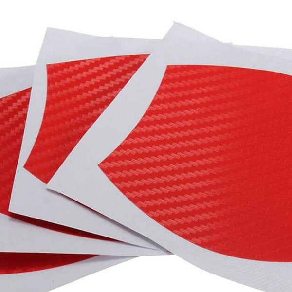 10*9CM Car Styling Stickers On Cars Carbon Fiber Vinyl Car Stickers DIY Parts Mold Protection Stickers 4pcs