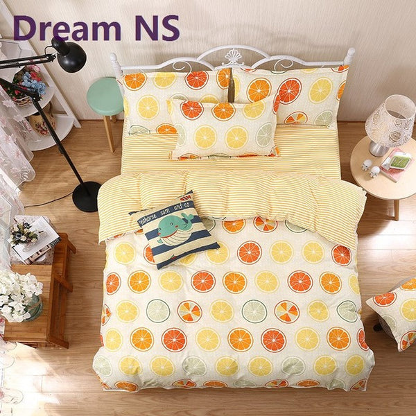 New Fashion Bedding Set 4pcs/3pcs Duvet Cover Sets Soft Polyester Bed Linen Flat Bed Sheet Set Pillowcase Home Textile Drop Ship