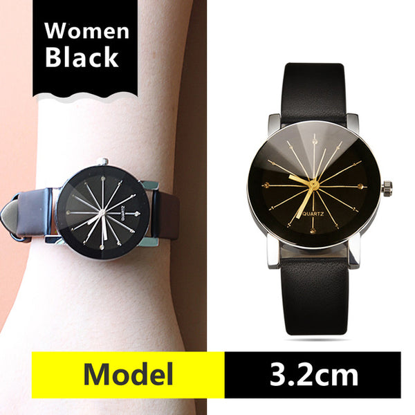 High quality quartz watches Arrival men women's Dial Clock Leather bracelet WristWatch geometry sports Watch lover wristwatches