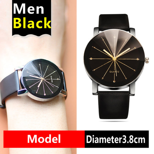 High quality quartz watches Arrival men women's Dial Clock Leather bracelet WristWatch geometry sports Watch lover wristwatches